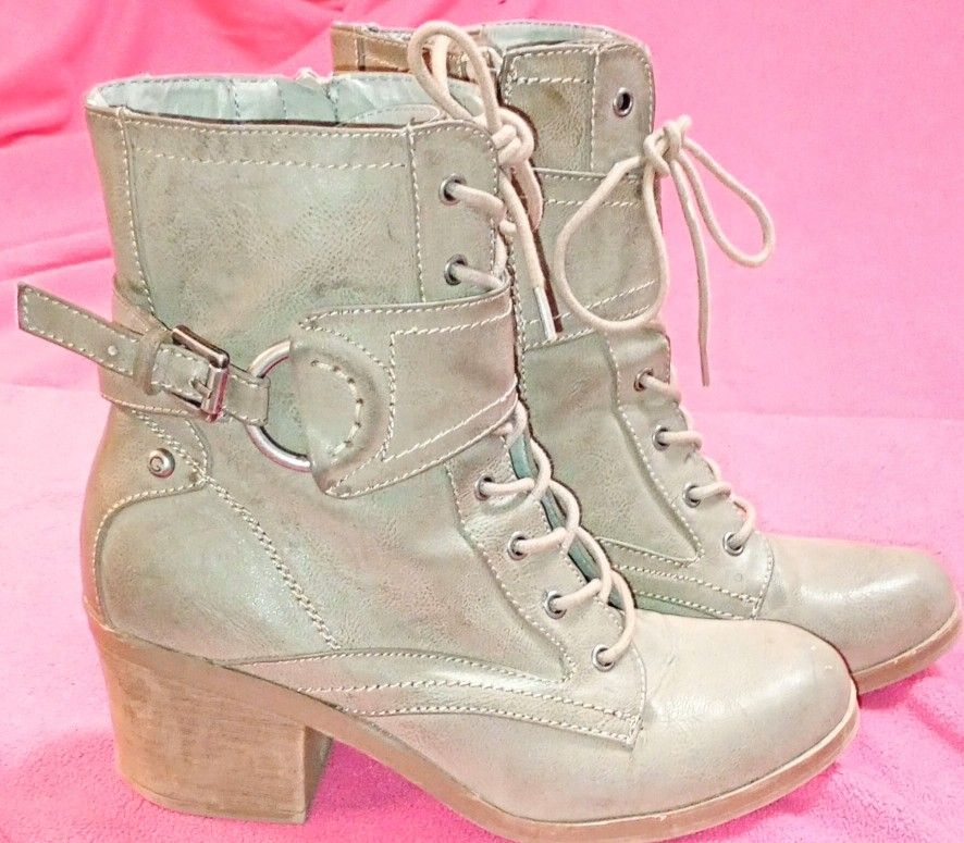 G By Guess Lace Up Brown Boots- Size 8M