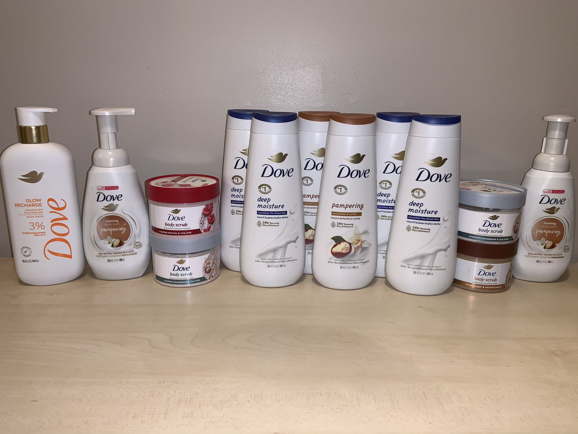 MEGA Dove Body Wash Bundle (13 items)