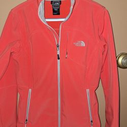 The North Face Jacket Womens small its look like medium Pink Full Zip Rain Windbreaker Nylon Coat $45