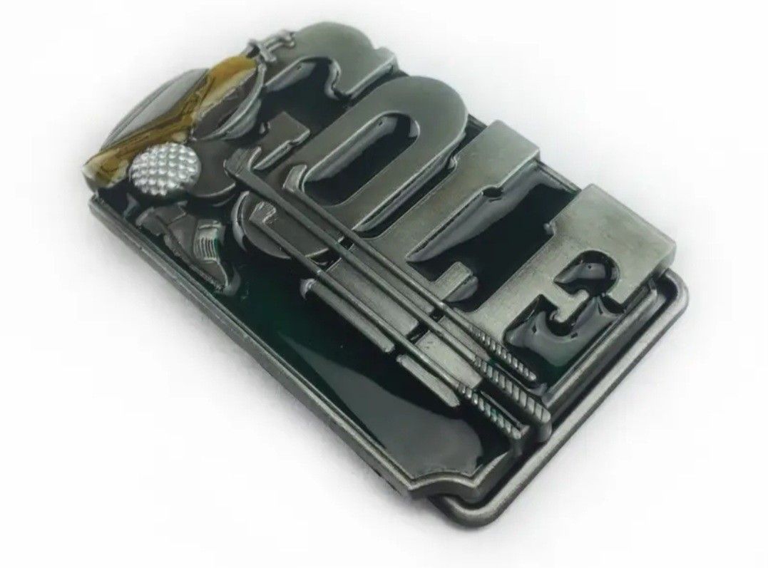 New Golf Golfing Golfer Golf Clubs Belt Buckle SHIPPING AVAILABLE