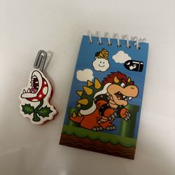 Super mario notepad new and super mario kinder egg toyi