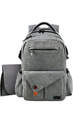 Hap Tim Diaper Bag/Backpack & Changing Mat Charcoal Grey