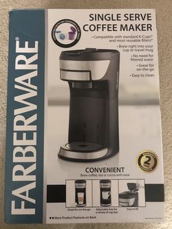 Farberware single serve coffee maker (like new in box, never used)