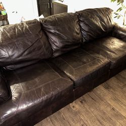 Leather Couch And loveseat 
