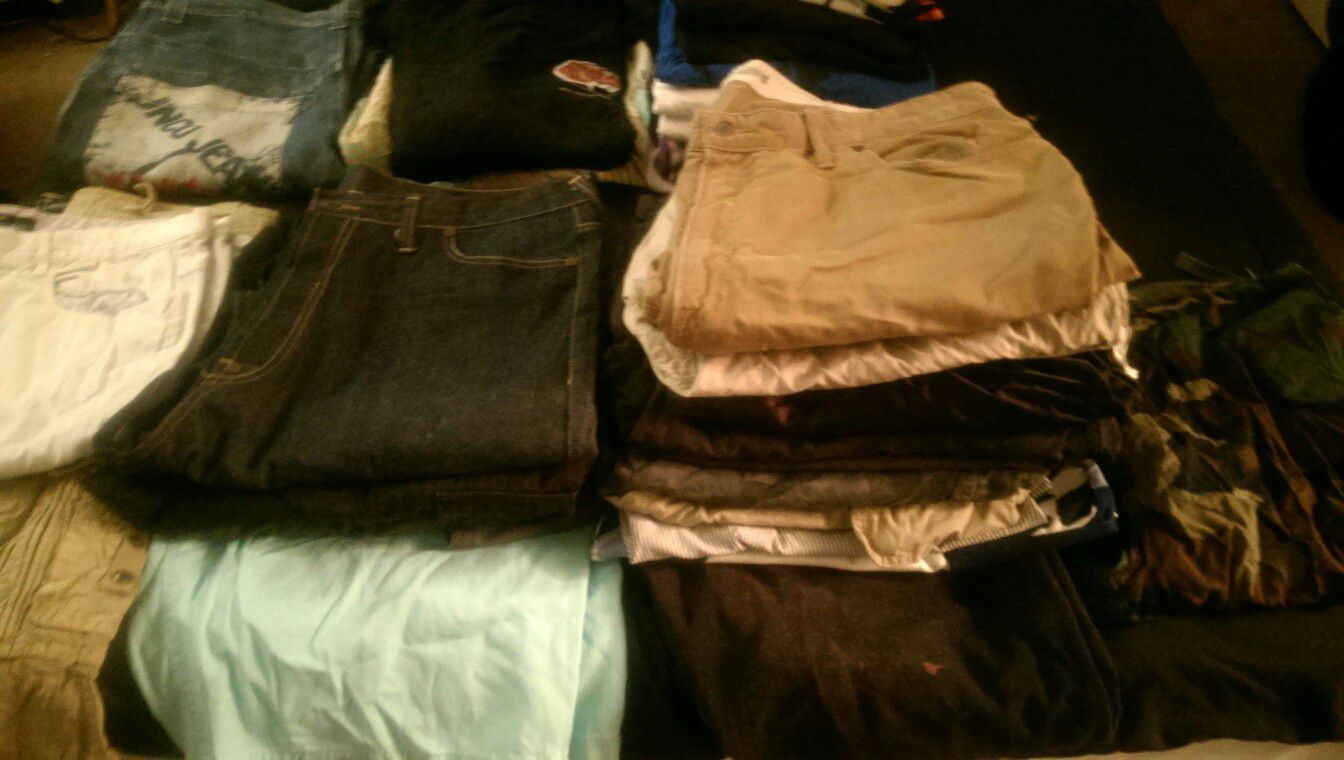 Men's clothing pants sizes 36-44, shirts 2x-3x