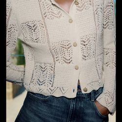 Brand New Zara Knit Cardigan For Women Size M