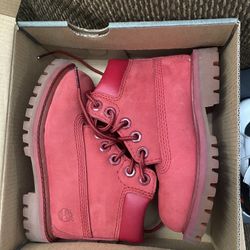 Mono Red Timberland Boots