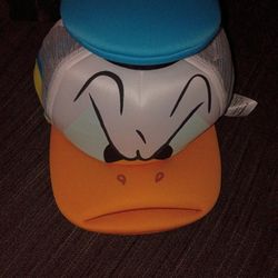 Brand New Disney Parks Donald Duck Hat - Mesh Foam Cap - Adjustable Adult Size