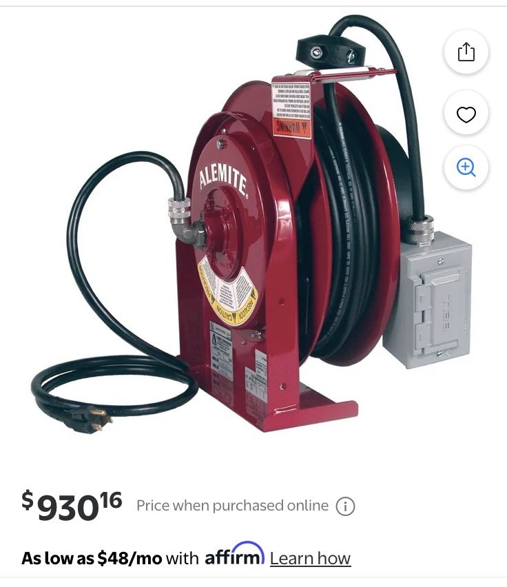Shop or Garage Drop Down Cord Reel