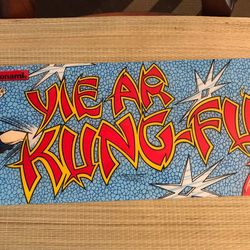 Konami Yiear Kung Fu Original Arcade Video Game Plexi Marquee Sign Header 