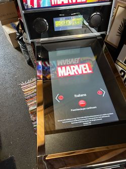 NEW- Marvel and Mortal Kombat 3 electric pinball and gaming arcade 1 up machines