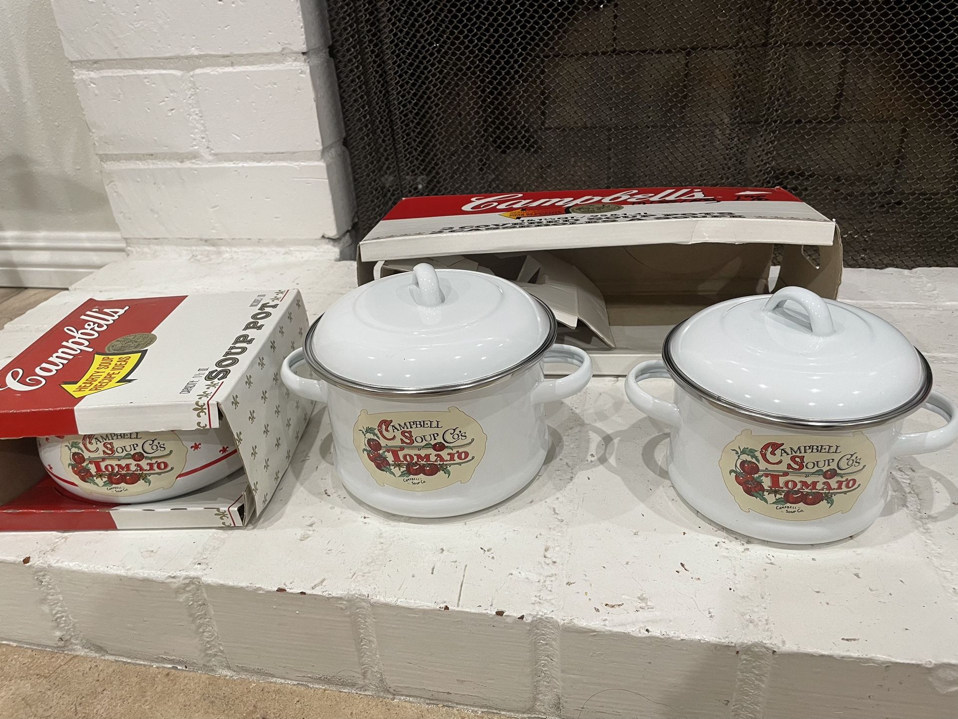 Cambells Soup Pots With Lids