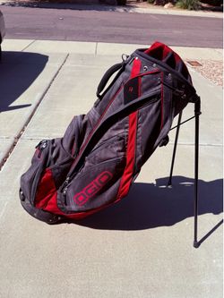 OGIO Stand Golf Cart Bag Black Grey Red Lightweight 8 Way Club