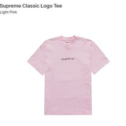 Supreme Classic Logo Tee -Light Pink Large