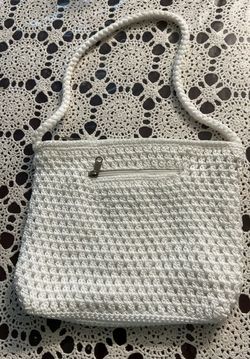 Lina White Crochet Shoulder Bag like new