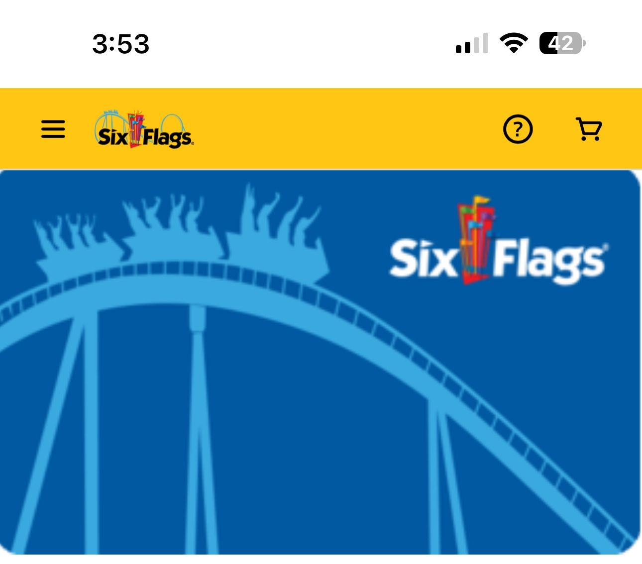 2 X Tickets Six Flags Discovery Kingdom Vallejo