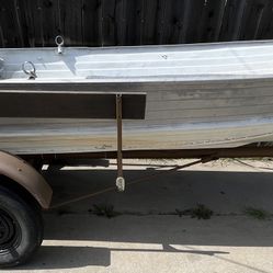 Aluminum Boat 14ft Trailer And Motor Included