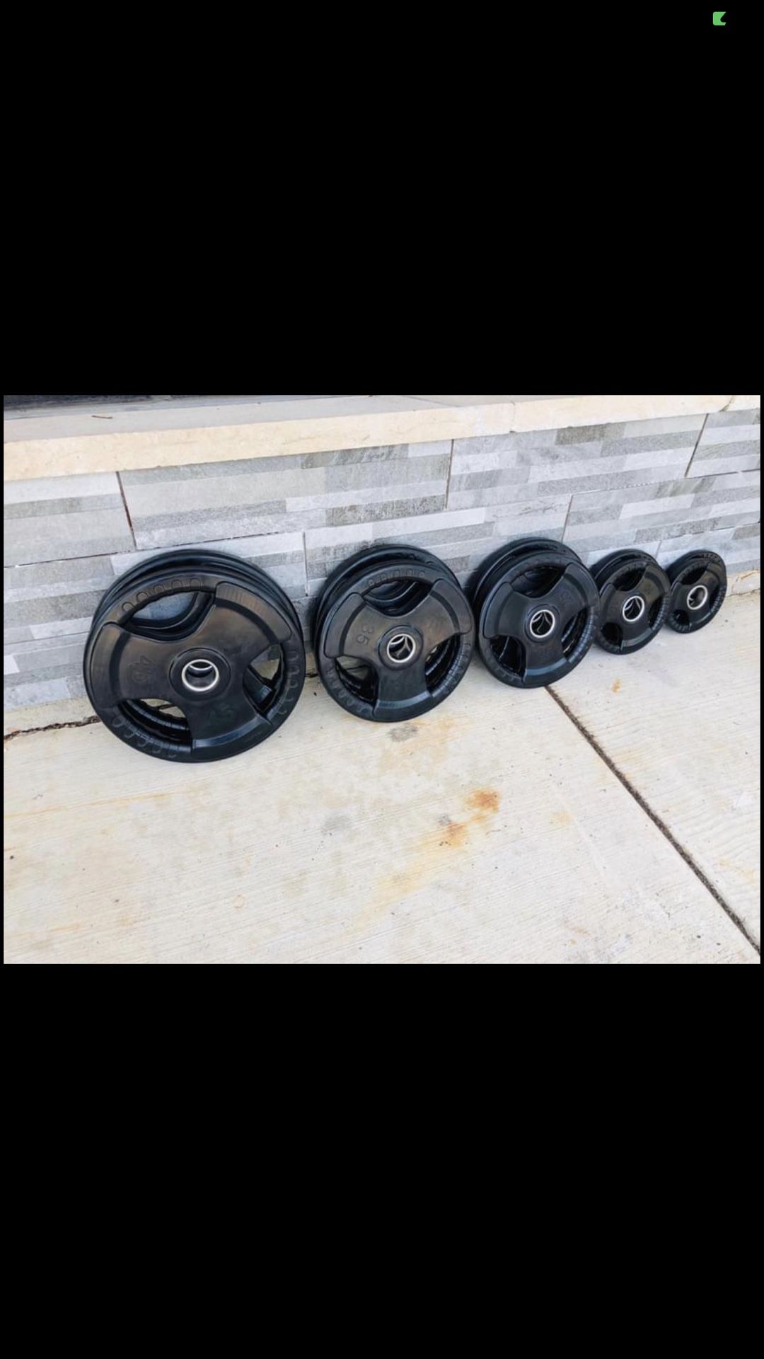 Olympic - Weights - Plates - Rubber Coated - Gym Equipment - Fitness - Home Gym - Workout