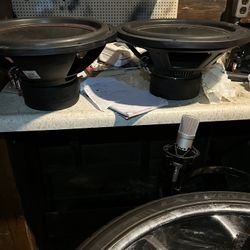 Two 15” American Bass Speakers And Box For