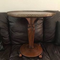 UNIQUE  FRENCH HUNTING STYLE TABLE WITH CARVINGS OF THREE LADIES 