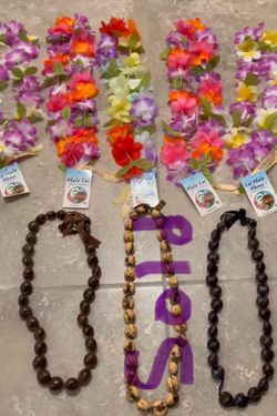 Lei flowers $4 EACH Kukui Nut black & brown $8 EACH