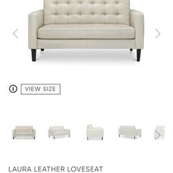 Laura Leather Loveseat
