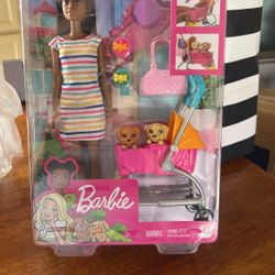 NEW BARBIE DOLL WITH PETS