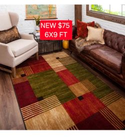 ✨️ New Wave 6 x 9 (ft) Tufted Nylon Multi Rectangular Indoor Abstract Mid-Century Modern R2986