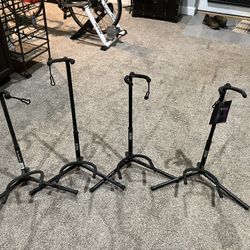 4 Guitar/Bass Stage Stands