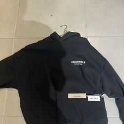 Essentials Fear Of God Fleece Hoodie Black