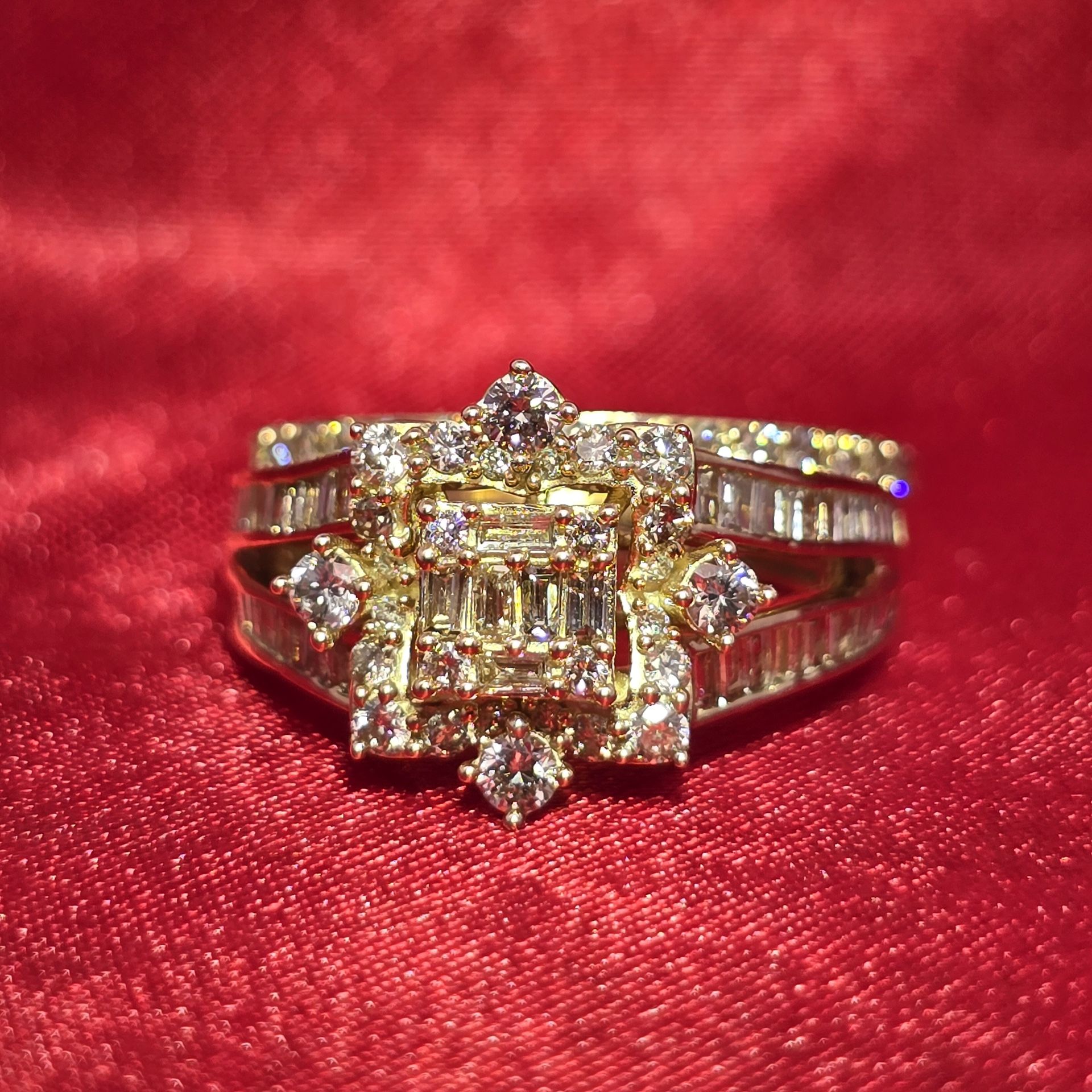 14k Yellow Gold Diamond Engagement Ring 1.75 ctw