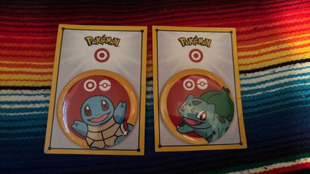 Pokémon pins bulbasaur and squirtle