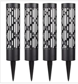 Rotating Solar Bollard Lights, 4-pack