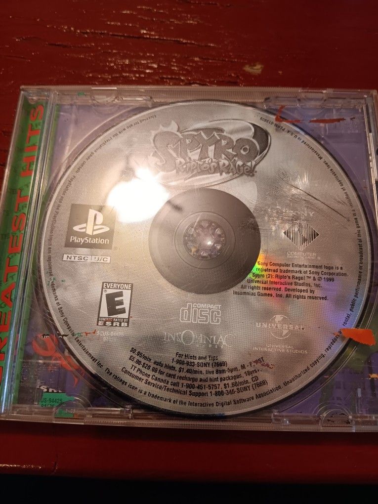 Spyro Riptos Rage Playstation 1 No Manual