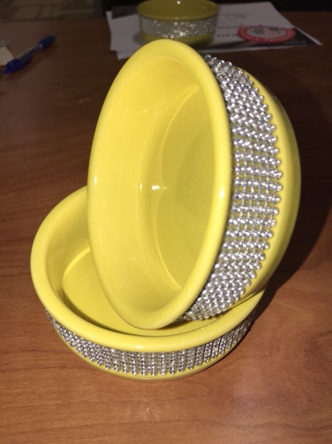 Gibson 4.5 inch Decorative Ceramic Pet Bowls (Pair)