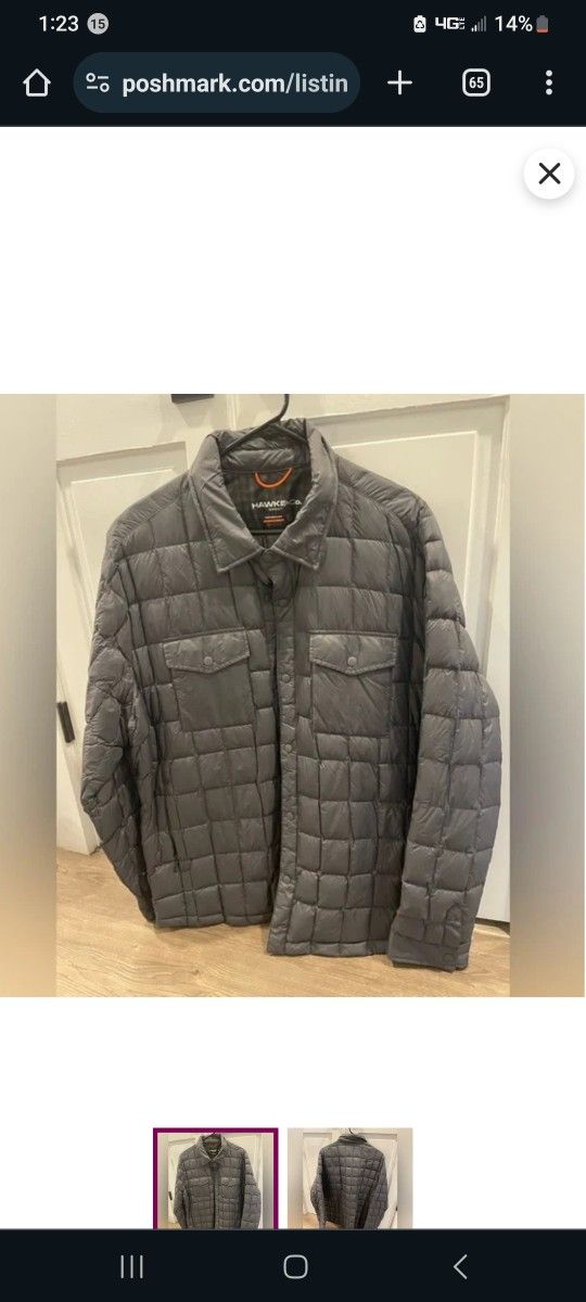 Hawke & CO BUTTOM UP SHIRT LUGHT WEIGHT PACKABLE JACKET