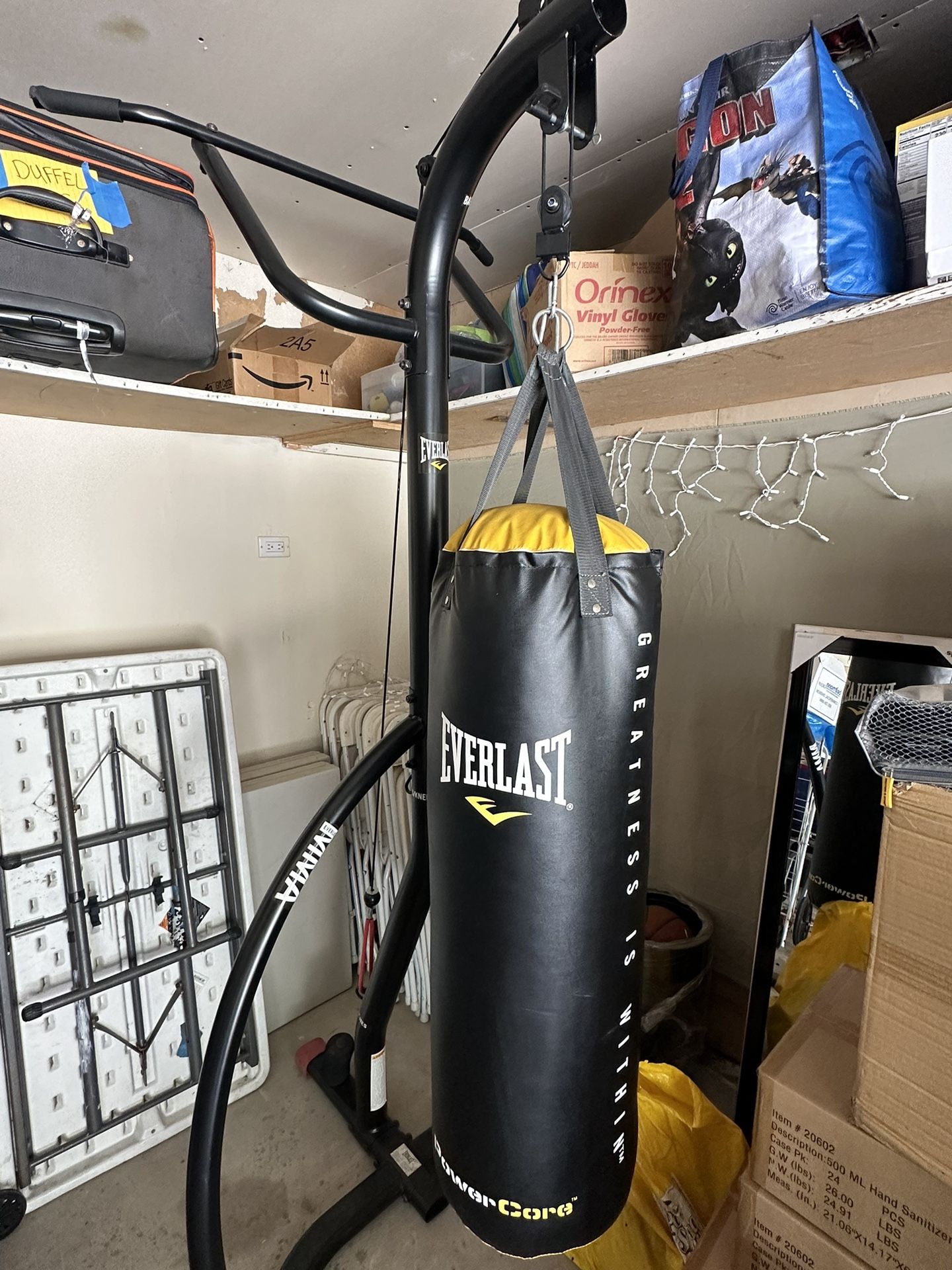 Everlast punching bag with pull up bar sale