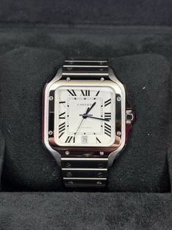 silver cartier watch