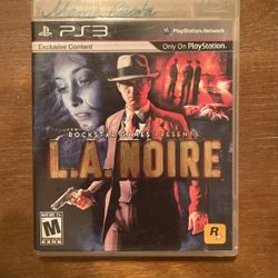 Sony PlayStation Ps3 L A Noire