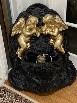 Custom waterfall with gold angels