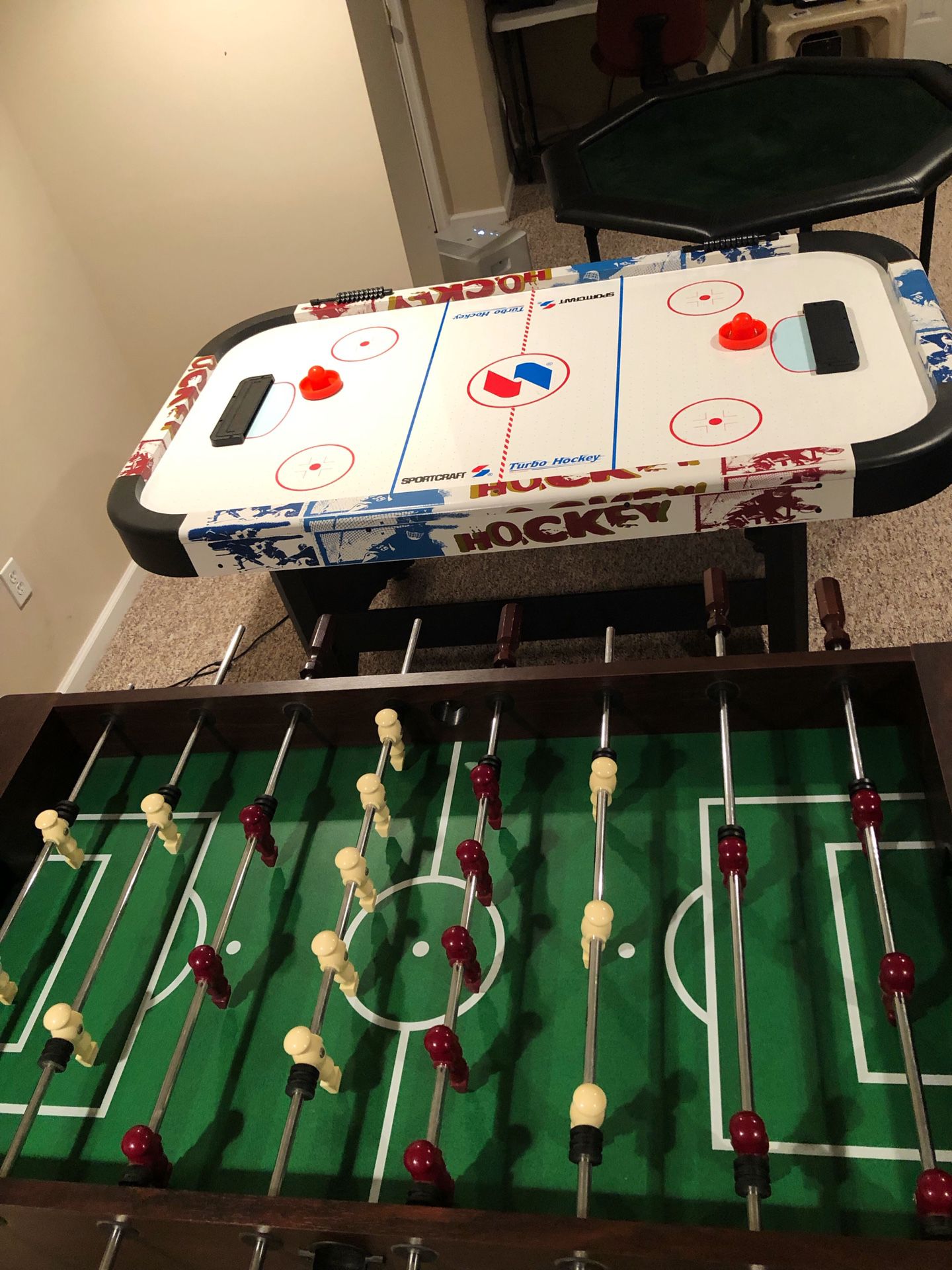 Game Room Starter Set (Foosball, Air Hockey, & Poker Table)