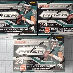 2024 Panini Prizm Football NFL Trading Cards BLASTER Box! Disco Prizm 