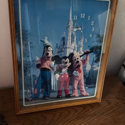 Vintage Mickey Mouse Shadow Box With Click 