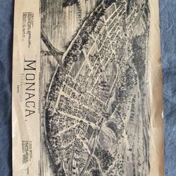 Vintage Map Of Monaca , Pennsylvania… Make offer