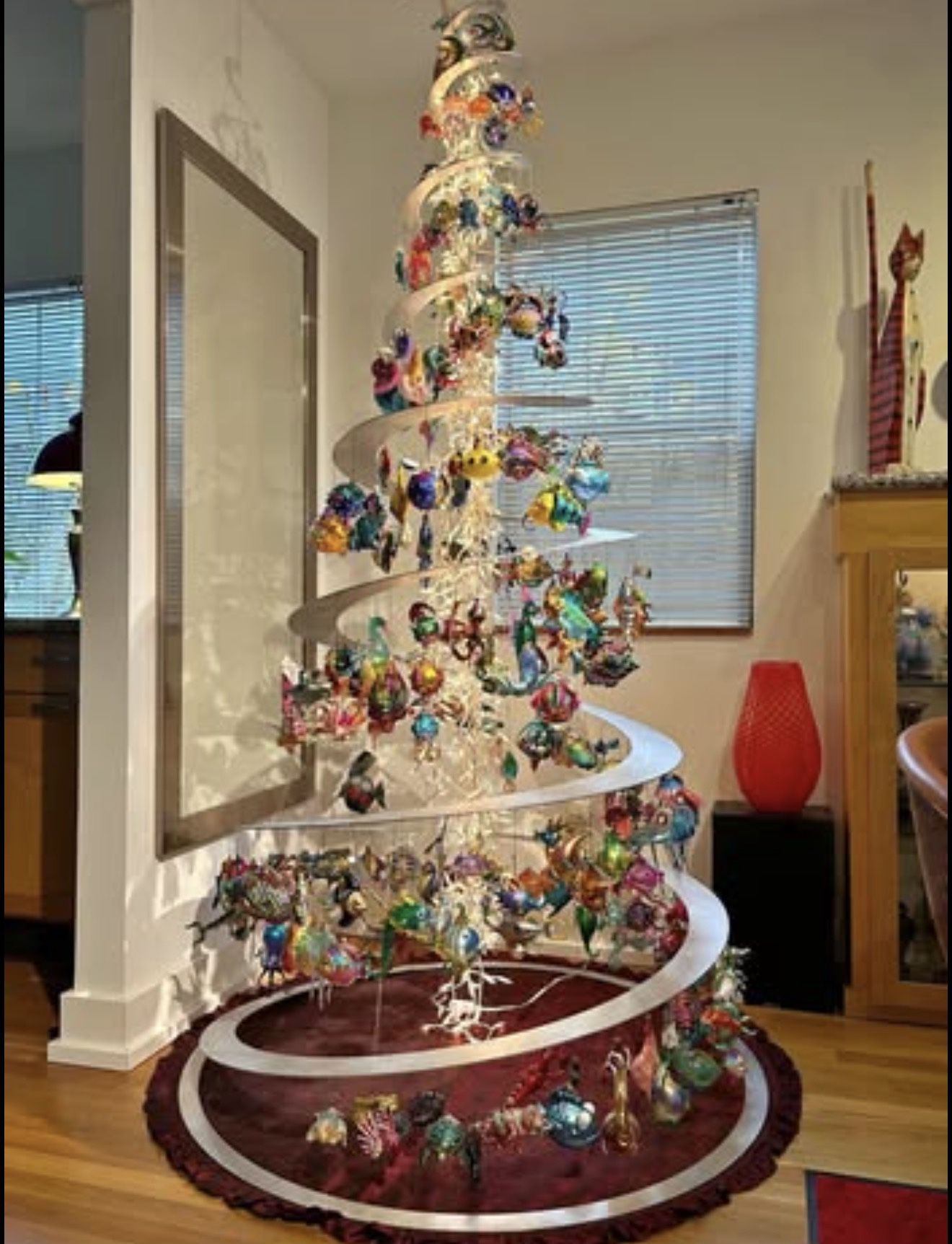 Rare MCM Recycled Aluminum Lmtd Edition Tannenboing Tree Designed by Michele Weingeist