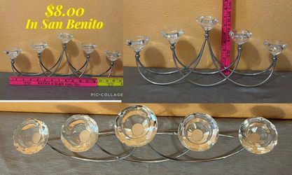 Candle Metal Faceted Holders for sale