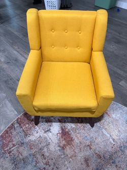 Yellow accent chair