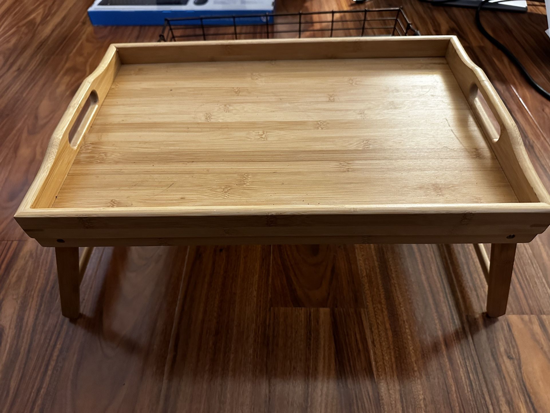 Mesa Bamboo and Metal Tray Set