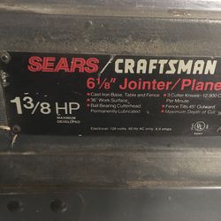 Craftsman 6 1/8 “ Planer/ Jointer