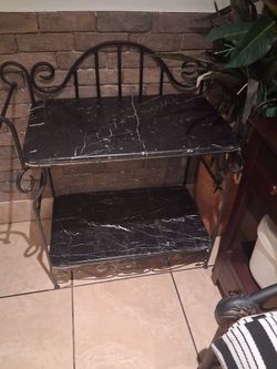 Table of black marble